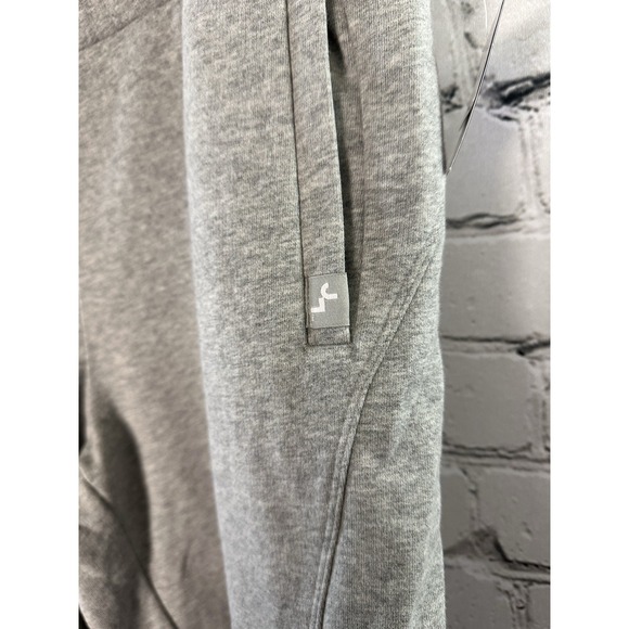 Women's French Terry Wide Leg Sweatpants - JoyLab Heathered Gray L - Picture 5 of 7